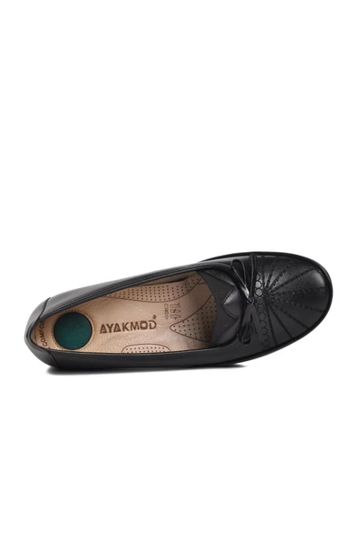 Aspor Siyah Kadın Düz Rahat Günlük Ayakkabı - Resim 5