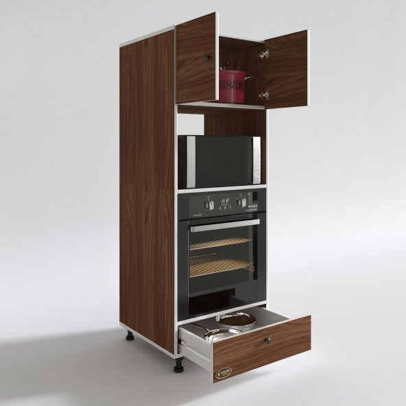 Kenzlife fırın dolabı kamile cvz 162*60*56 mutfak çekmeceli ayaklı banyo kiler ofis - 2