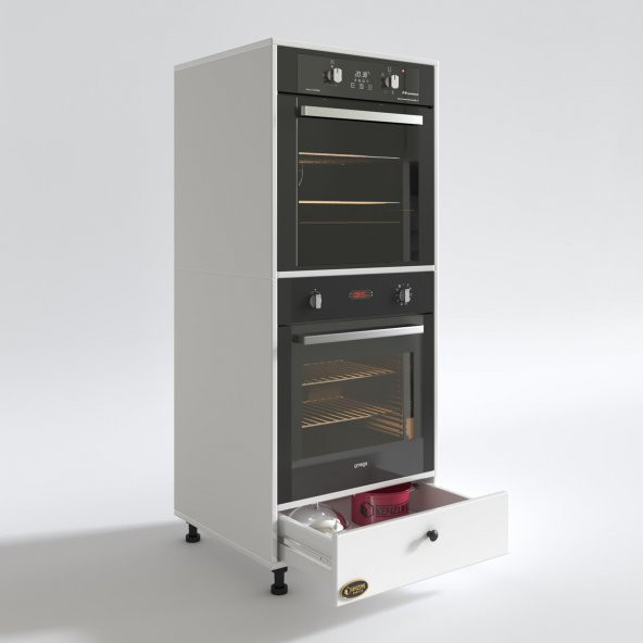 Kenzlife fırın dolabı naime byz 145*60*56 mutfak çekmeceli ayaklı banyo kiler ofis - Resim 2