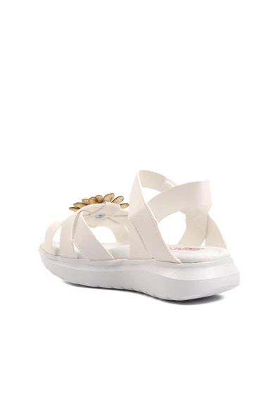 Aspor Beyaz Kız Çocuk Düz Sandalet - Resim 4