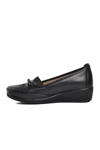 Aspor Siyah Kadın Düz Rahat Günlük Ayakkabı - Resim 2