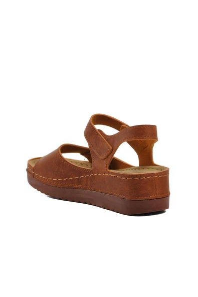 Aspor Taba Kadın Düz Sandalet - Resim 4