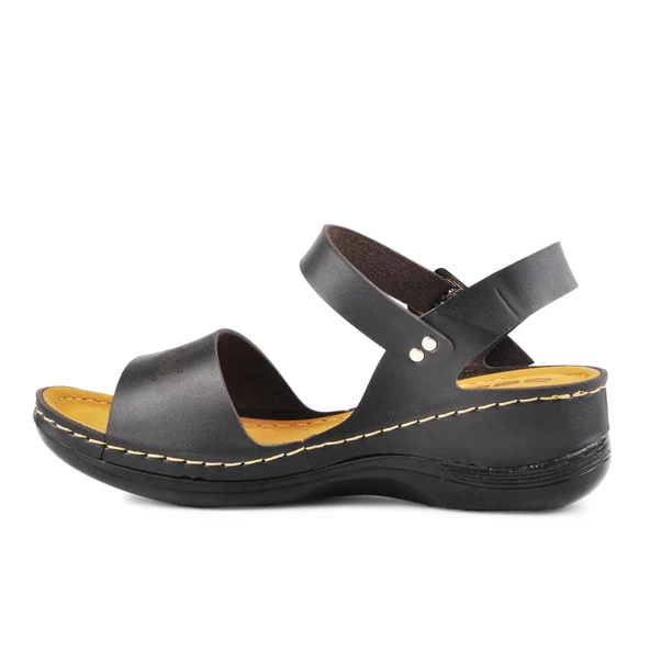 Aspor Siyah Kadın Düz Sandalet - 2