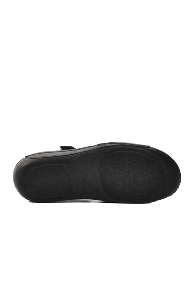 Aspor Siyah Kadın Düz Sandalet - Resim 5