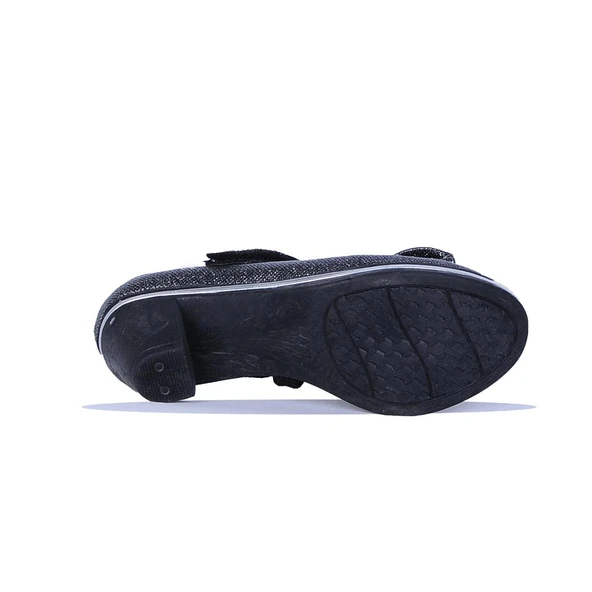 Alens Lunedi Platin Simli 4Cm Topuklu Kız Çocuk Ayakkabı - 4