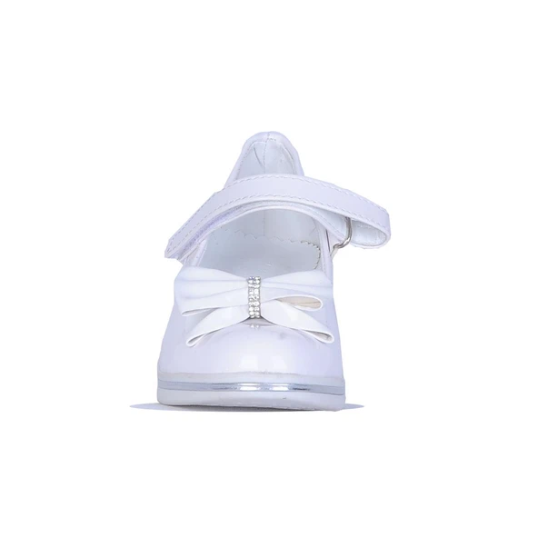 Alens Lunedi Beyaz Rugan 4Cm Topuklu Kız Çocuk Ayakkabı - Resim 3