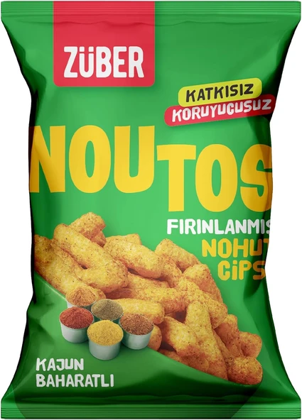 Noutos Kajun Baharatlı Nohut Cipsi 55gr (3 ADET) - 2