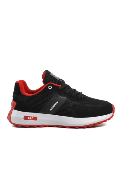 Walkway Siyah Beyaz Kırmızı Kadın Spor Ayakkabı Sneaker