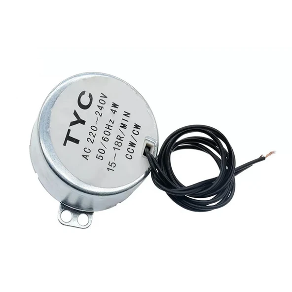 TYC-50 AC 220V 15RPM Senkron Motor Kuluçka Isıtıcı Fan Saat Zamanlayıcı Vitrin Perde Makine 4W Sessiz 1.5kgf.cm Tork Cw Ccw 50/60Hz