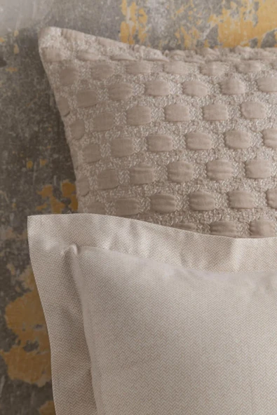 Apricitas HOME Çift Kişilik Tımeless Set Trona Beıge - Yatak Ortusu - 4