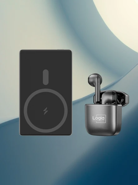 Fırsat Seti Logia Magslim 5.000 Mah Kablosuz Powerbank ve Quantum Bluetooth Kulaklık