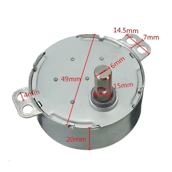 TYC-50 AC 220V 15RPM Senkron Motor Kuluçka Isıtıcı Fan Saat Zamanlayıcı Vitrin Perde Makine 4W Sessiz 1.5kgf.cm Tork Cw Ccw 50/60Hz - 8