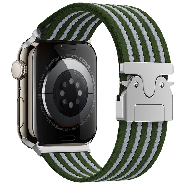 Apple Watch 42mm Zore KRD-133 Naylon Kumaş Hasır Örgülü Kordon