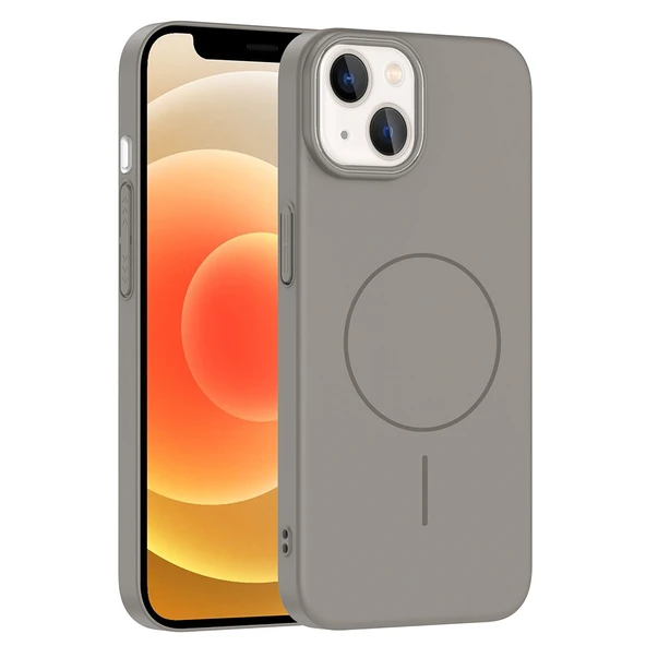 Apple iPhone 13 Kılıf Magsafe Şarj Özellikli Zore Ruby Silikon Kapak - Resim 3