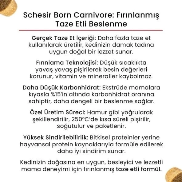 Schesir Born Carnivore Baby Tavuklu ve Yumurtalı Yavru Kedi Maması 1.25 Kg - 3