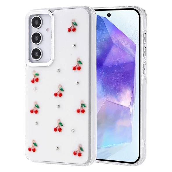 Galaxy A35 Kılıf Airbag Tasarımlı Simli Şeffaf Zore Kutup Kapak - 4