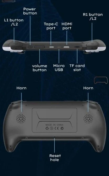 Project X 4.3inç IPS Hd Ekran 10000+ Oyunlu Retro Arcade Oyun Konsolu Atari - 2
