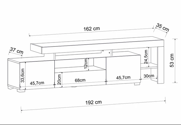 T0014 Led Işıklı Tv Sehpası - 6