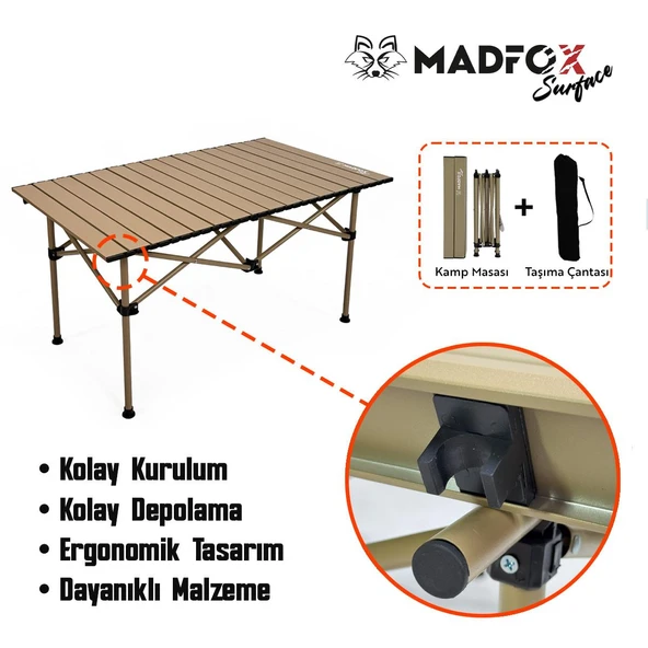 Madfox Surface Katlanır Kamp Masası - Resim 5
