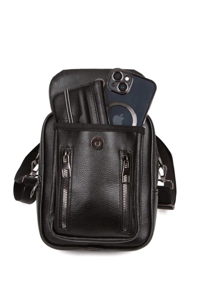 Erkek  El Ve Omuz Çantası, Suni Deri Çapraz Erkek Çanta, Telefon Bölmeli Günlük Çanta - 5