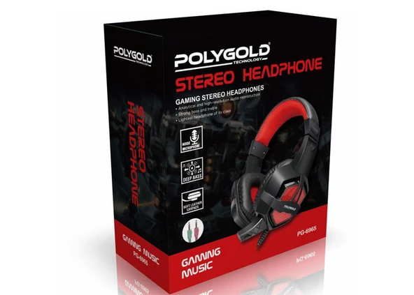 PolyGold PG-6965 Tek Jacklı USB Işıklı Oyuncu Kulaklığı - 2