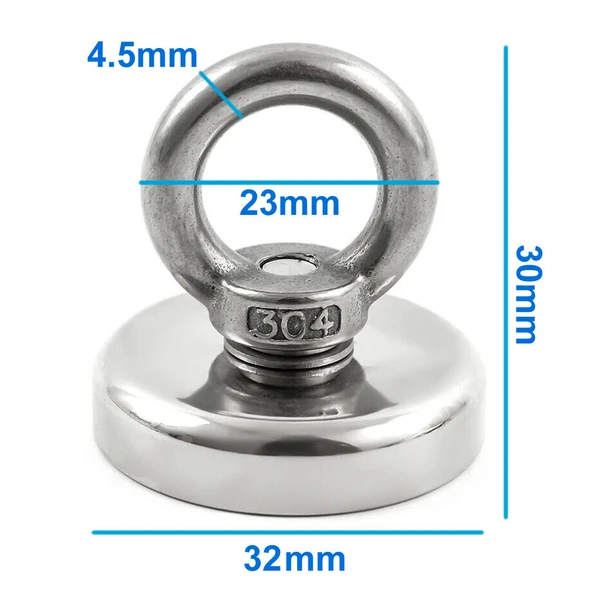 Knd32 Mıknatıs 36kg  N52 Halka Askı Taşıyıcı Çekici Super Güçlü Neodyum Dolap Ofis Ev Hobi Oyuncak İnşaat Endüstriyel - 3