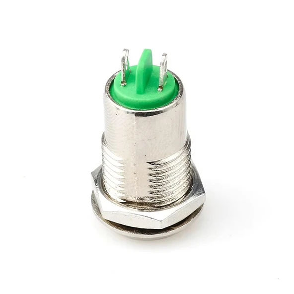 12mm Metal 2 Pin Anahtar Kontrollü Buton  Panel Montaj ON OFF 1A AC 250V Güvenlik Kilit Elektronik Cihaz Makine Başlatma Güç Kontrol Açma Kapama - Resim 5