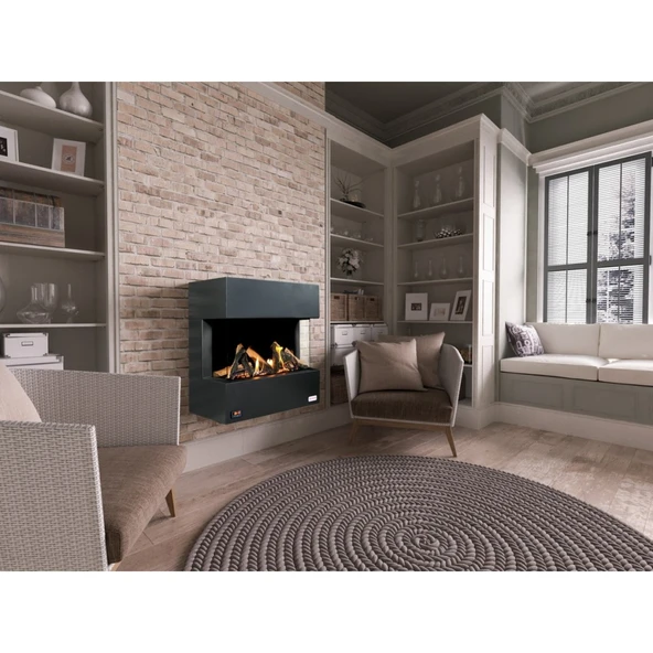 Revega H75AB Uzaktan Kumandalı Hermetik Doğalgaz Soba Şömine Dekoratif Gerçek Alevli Soba - 4