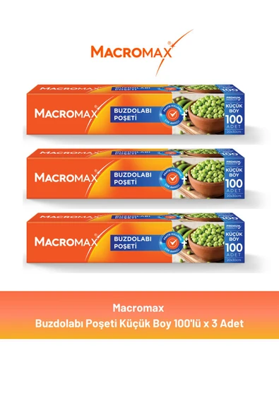 Macromax Buzdolabı Poşeti Küçük Boy 100'lü x 3 Adet