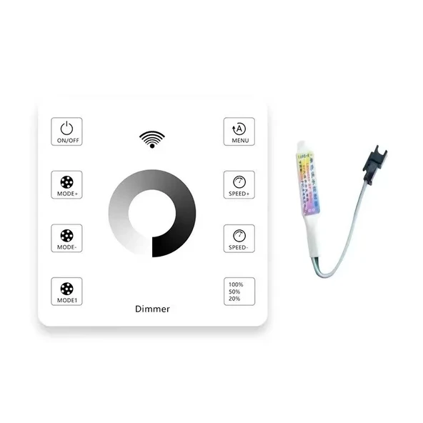 Tek renk piksel Şerit kontrol cihazı dokunmatik panel kablosuz anahtar uzaktan kumanda 15metre beyaz KTF-PC028 4 kanal 12/24V - 3