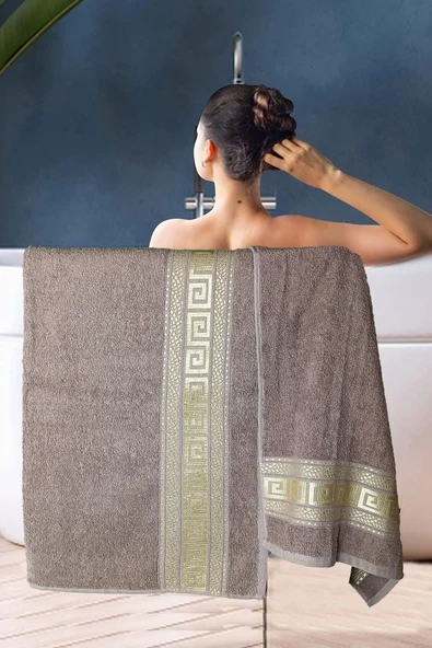 2 Parça Banyo Havlu Seti Helen %100 Pamuklu 70x140 cm - 11