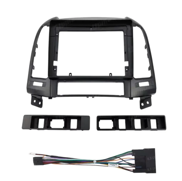 HYUNDAI SANTAFE 2006-2012 9" SİYAH ANDROID MULTİMEDYA ÇERÇEVESİ - SOKET