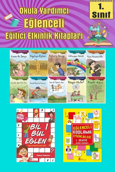 1.Sınıflar İçin Okumayı Sevdiren 10 lu Hikaye Seti -Bil Bul Eğlen-Kodlama 2 (Okulda Evde Tatilde) ürün görseli 1