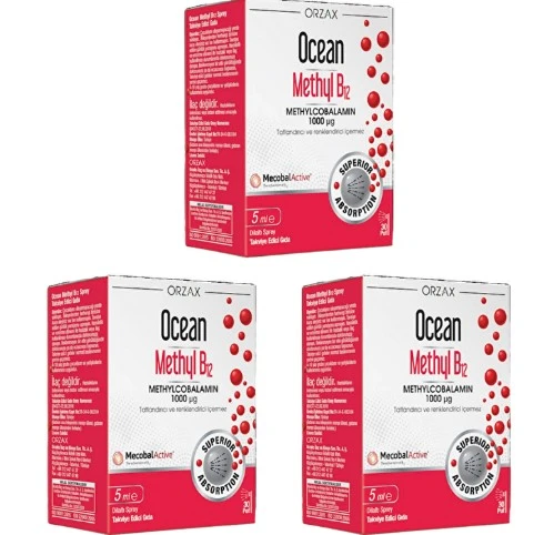 Ocean Methyl B12 1000 Mg Sprey / 5ml 3 Adet