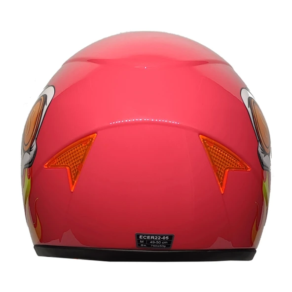 MTS SY118 ÇOCUK KASKI SKULL PEMBE (SİYAH CAMLI) - 2