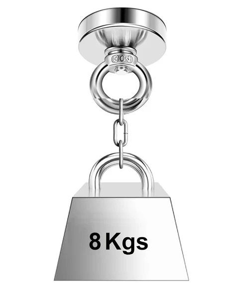 Knd16 Mıknatıs 8kg  N52 Halka Askı Taşıyıcı Çekici Super Güçlü Neodyum Dolap Ofis Ev Hobi Oyuncak İnşaat Endüstriyel - 7