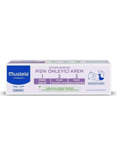 Mustela Vitamin Barrier 1-2-3 Pişik Önleyici Krem 100 gr +Ayıcık