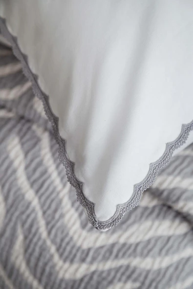 Apricitas HOME Çift Kişilik Tımeless Prıme Set Londa Grı - Yatak Ortusu - 4