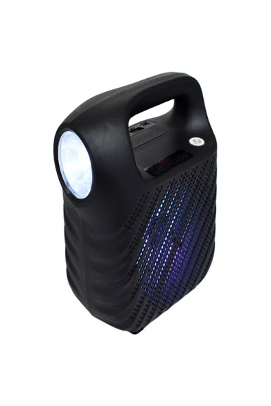ULTRATEKNO GTS1525 RGB Işıklı 4 inç Taşınabilir Bluetooth Hoparlör FM Radyo Parti Hoparlörü Acil Durum Feneri - 3