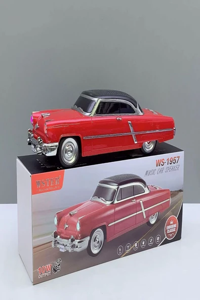ULTRATEKNO 1952 Lincoln Capri Model Retro Araba Bluetooth Hoparlör Fm Radyo USB Tf Aux Destekli Speaker - Resim 4