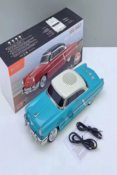 ULTRATEKNO 1952 Lincoln Capri Model Retro Araba Bluetooth Hoparlör Fm Radyo USB Tf Aux Destekli Speaker - 3