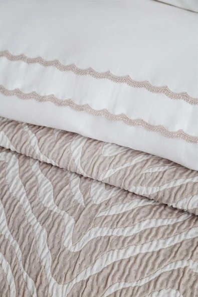 Apricitas HOME Çift Kişilik Tımeless Prıme Set Londa Bej - Yatak Ortusu - 2