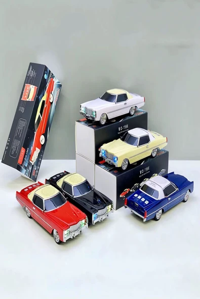 ULTRATEKNO 1966 Cadillac Model Retro Araba Bluetooth Hoparlör Fm Radyo USB Tf Aux Destekli Speaker - 4