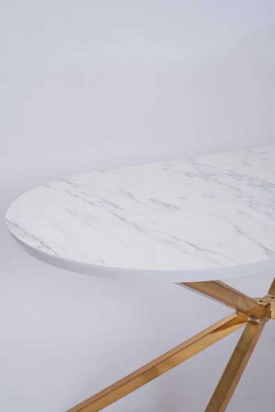 Bohem Metal Boyalı Mdf Lak Panel Yemek Masası 90x170 - 8