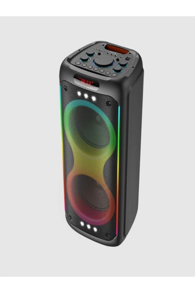 ULTRATEKNO BTS-1829 100W Karaoke Ses Sistemi 2x10 inç RGB Efektli Party Box Mikrofonlu Bluetooth Hoparlör - 7