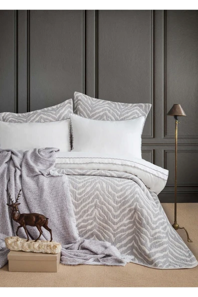 Apricitas HOME Çift Kişilik Tımeless Prıme Set Londa Grı - Yatak Ortusu