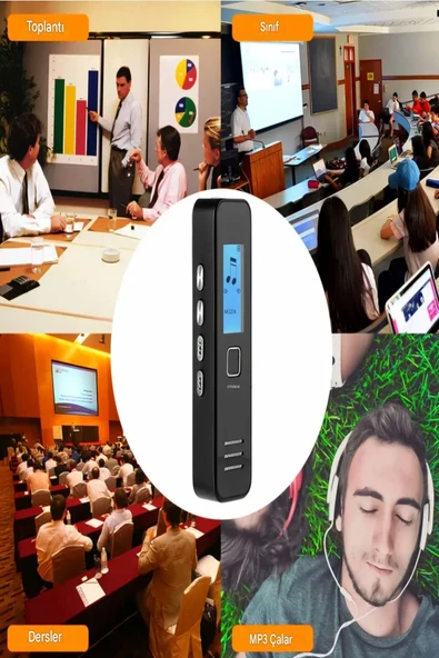 Roxy Dijital Mini Ekranlı 32GB Ses Kayıt Cihazı MP3 Çalar Ders Kaydı Röportaj Kaydı Dinleme1 Cihazı - Resim 6