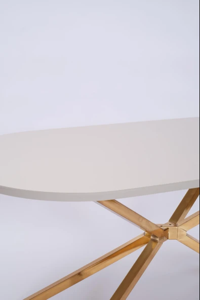 Bohem Metal Boyalı Mdf Lak Panel Yemek Masası 90x170 - 5