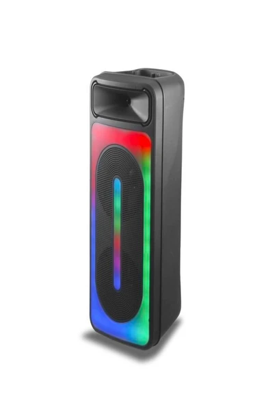 ULTRATEKNO 8"x2 45 WATT Taşınabilir RGB Bluetooth Hoparlör Karaoke Party Box + Kablosuz Mikrofon - 4