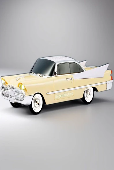 ULTRATEKNO WS-1965BT Dodge 59 Model Retro Araba Bluetooth Hoparlör Fm Radyo USB Tf Aux Destekli Speaker - 2